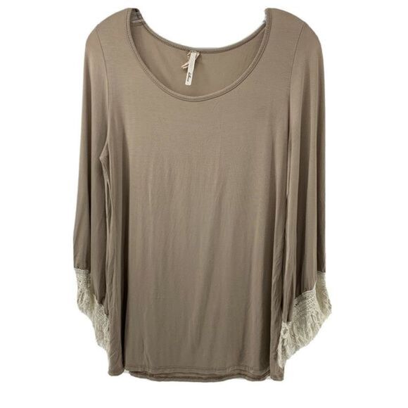 Bellamie Fringe Bell Sleeve Boat Neck Blouse M - Picture 1 of 7